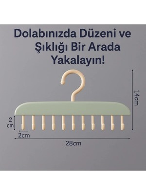 Mikasso 1 Adet 8 Kancalı Çok Amaçlı Yapışkanlı Askı Iç Çamaşırı Askısı Banyo Askısı Takı Organizer Plastik Ç