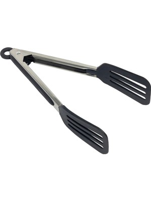 Mikasso 26CM Delikli Maşa Plastik Siyah