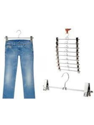 Mikasso Pantolon ve Etek Elbise Askısı Mandallı Klipsli Askı 3 Adet 732622 Plastik Metalik Cn