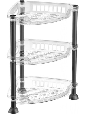 Mikasso **(1ADET)** Şeffaf Mini Üçgen 3’lü Raf| Yeni Yıl Plastik Çok Renkli Tr