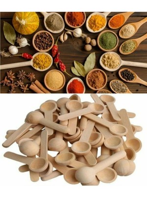 Mikasso 12'li Mini Baharat Kaşık Seti Bambu