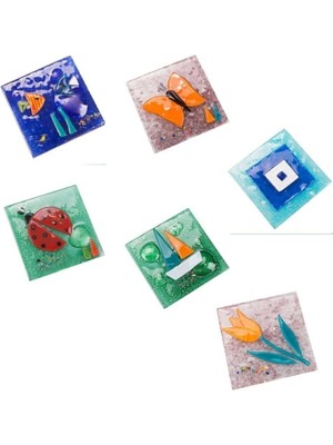 Mikasso 3 Dekoratif Cam Gider Kapağı Banyo Süsü 10x10 cm Modern Tasarım ve Mikrofiber Malzeme