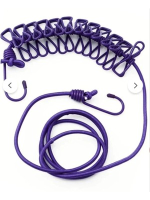 Mikasso Mandallı Taşınabilir Elastik Balkon Koridor Ev Koridor Yatak Odası Ofis Çamaşır Asma Ipi 12 Cn