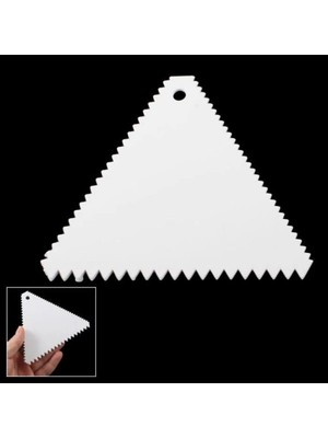 Mikasso Pasta Dekor Tarağı 3 Şekil Plastik Pasta Sıvama Tarağı Pasta Kenar Tarağı Krema Dekor Şekillendirici