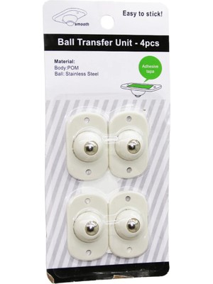 Mikasso 4 Parça 360° Bilyalı Tekerlekli Mobilya Taşıma Aparatı Beyaz