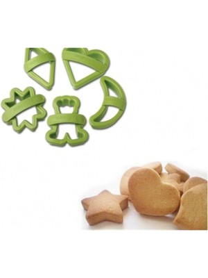 Mikasso Plastik 12 Li Kurabiye Pasta Kek Süsleme Yapma Kalıpları Plastik