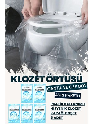 Mikasso Klozet Örtüsü Tekli Poşet / 50'li Paket Çantada Kolay Taşınabilir Plastik