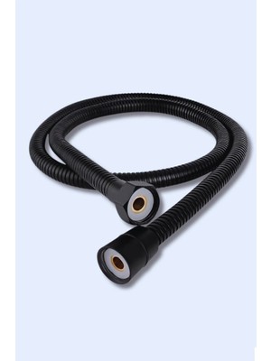 Mikasso Duş Hortumu Sızdırmaz Dayanıklı Siyah 1,5mt Banyo Batarya Hortumu Bağlantı Aparatı Duş Aksesuar Siya