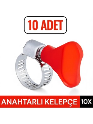 Mikasso 13-19 mm Kendinden Anahtarlı Kelebekli Hortum Kelepçesi 10X