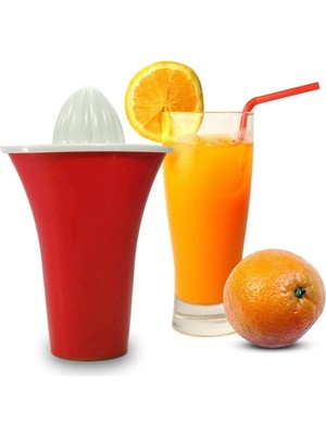 Mikasso 2 Adet Limon Portakal Greyfurt Sıkacağı 500ML Plastik Bardaklı Sıkacak Plastik