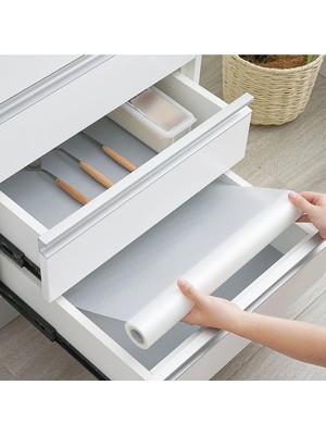 Mikasso 45 cm x 10 mt Çok Amaçlı Eva Kaymaz Dolap Içi Çekmece Raf Örtüsü Kaydırmaz Su Geçirmez 10 Metre Rulo