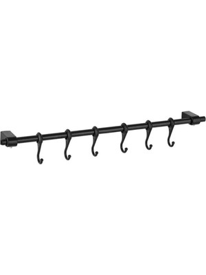 Mikasso Sas Metal Askı Boru ve Kanca Metal Siyah