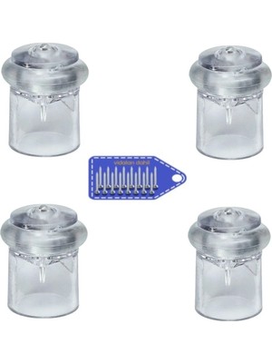 Mikasso Şeffaf Kapı Stoperi, 4,5cm Kapı Duvar Tamponu, Duvar Koruma Stopu 5 Adet