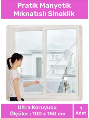 Mikasso Özel Üretim Tak Çıkar Tül Kesilebilir Cırt Bantlı 100*150 cm Toz Mutfak Balkon Pencere Sinekliği Tül