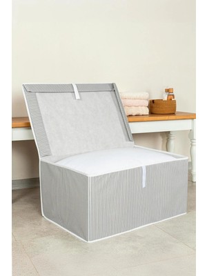 Mikasso Çok Amaçlı Kutu Mega 60*40*30 cm Kumaş Gri 60 x 40 Tr