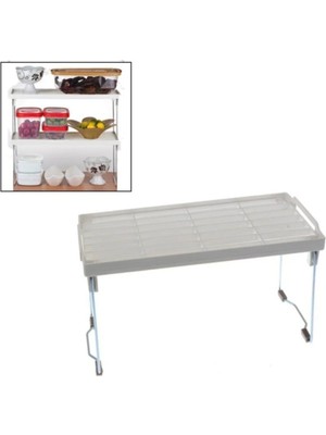 Mikasso Dolap Içi ve Tezgah Üstü Mutfak Rafı – Konserve Bardak Düzenleyici 14X30 cm Plastik 35 x 15 Beyaz Tr