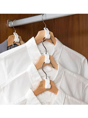 Mikasso 10 Adet Dolap Içi Askı Çoğaltıcı Pratik Gömlek Elbise Tişört Kıyafet Düzenleyici Çoğaltıcı Plastik B