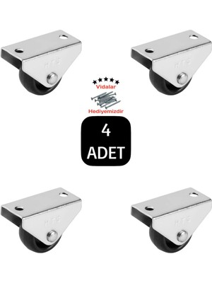 Mikasso Sabit 28'lik Masa Dolap Sehpa Raf Mobilya Tekeri 4 Adet