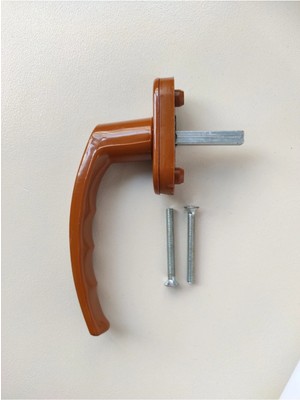 Mikasso Pvc Pimapen Pencere Kolu Balkon Sürme Kapı Kolu Kahverengi 5 Adet Plastik