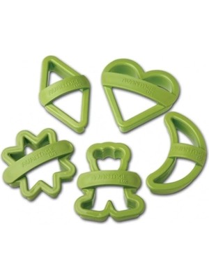 Mikasso Kurabiye Kalıbı Seti 5 Parça Plastik Hamur Şekillendirici Kalıp Plastik