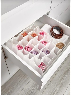 Mikasso 30 Bölmeli Çorap Düzenleyici Polipropilen Gri Tr