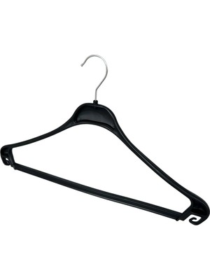 Mikasso Takım Elbise Askısı, Mont-Kaban Askısı, Gelinlik Askısı, Siyah Renk 5 Adet Plastik Siyah Tr