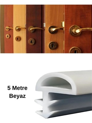 Mikasso Ahşap Kapı Kasa Amerika Panel Kapı Fitili 5 Metre Beyaz Ahşap