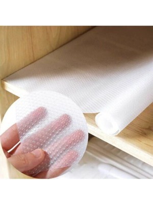 Mikasso Raflık Kaymaz Dolap Içi Çekmece Raf Örtüsü Kaydırmaz | Şeffaf | 45 cm x 2 Metre Plastik
