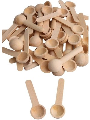 Mikasso 6 Lı Ahşap Mini Ölcek Kaşığı Baharat Kaşığı 6.5 cm Ahşap Çok Renkli
