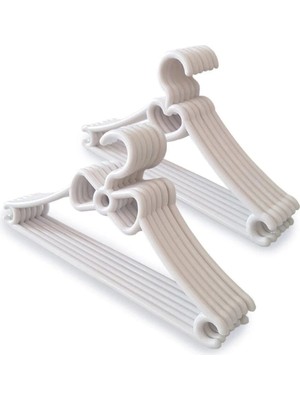 Mikasso Çocuk Elbise Askısı Bebek Askısı Kalp Askı 18 Adet Plastik Beyaz Renk Plastik Beyaz Tr