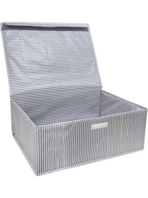 Mikasso Çok Amaçlı Çok Fonksiyonlu Kutu-Baza, Gri, 50X40X19CM Plastik 48 x 19 Gri Kz