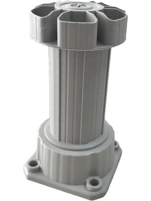 Mikasso 10 Adet Plastik Mobilya Mutfak Baza Ayağı 10-15 cm Ayarlı Gri Gri