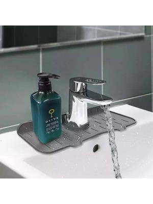 Mikasso Bo Için Silikon Esnek Mat Musluk Sapı Damlama Tutucu Raf Mutfak Tezgahı Sıçrama Koruma