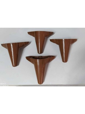 Mikasso 4 Adet Ekonomik Konik Ayak 12 cm Ceviz - Koltuk, Kanepe, Tv Ünitesi, Puf, Komodin Uyumlu - Kahvereng