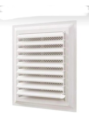 Mikasso Menfez Plastik Banyo Wc Havalandırma Menfezi Yüzeysel Hareketli Panjur 40X40 cm Ayarlı Plastik
