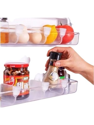 Mikasso 10’lu Şeffaf Buzdolabı Raf Ayıracı Seti – Düzenleyici Bölme Organizer Plastik Tr