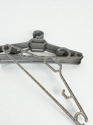 Mikasso Elbise Askısı Fular Askısı Gömlek Tişört Askısı Kırılmaz 6 Adetli Set Gri | Beyaz Plastik Gri Tr