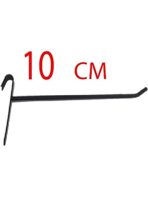 Mikasso 10 Adet, 10 Cm, Siyah Boyalı Tel Pano Kancası, Raf Kancası, Pano Teli, Raf Teli, Askılık Teli Metal