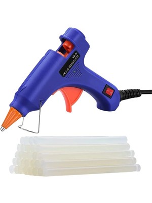 Mikasso 20WATT Sıcak Silikon Tabancası 10 Adet Ince Çubuk Slikon Eritme Tabanca Şeffaf Mum Yapıştırıcı