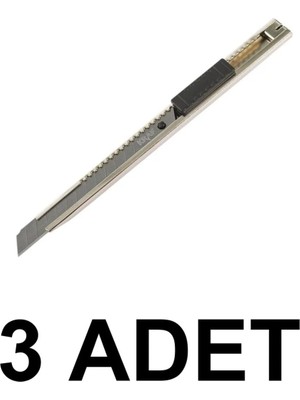Mikasso 3 Adet Maket Bıçağı Dar Metal 620G