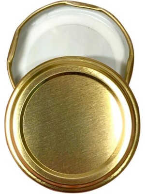Mikasso 25'li Gold Kavanoz Kapağı Cam Altın