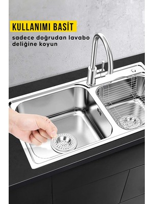 Mikasso ( 2 Adet ) Mutfak Lavabo Küvet Banyo Tıkacı Ev Ofis Stüdyo Banyo Gider Tıpası Kapağı Tıkaç Süzgeç Me