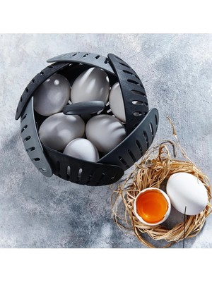 Mikasso Pratik Buharda Lezzetli Sebze Meyve Haşlama Pişirme Sepeti Katlanabilir Haşlayıcı Aparat Plastik