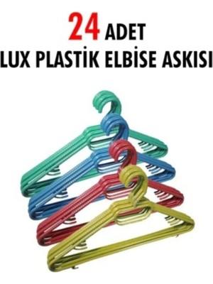 Mikasso 24 Adet Plastik Elbise Askısı Kıyafet Askısı Plastik Kahverengi