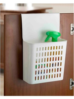 Mikasso Dolap Kapağına Asılabilenn Deterjan Organizeri 1 Adet (Ev) Plastik Bej