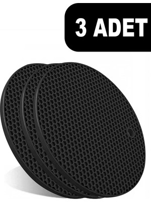 Mikasso 3'lü Yuvarlak Silikon Nihale - Siyah Silikon