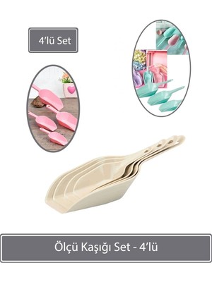 Mikasso Ölçü Kaşığı Set 4lü Plastik Çok Renkli