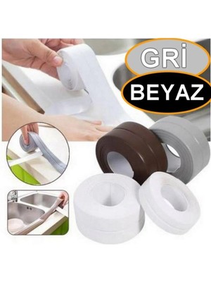 Mikasso 3.2 M Banyo Küvet Mutfak Lavabo Beyaz Su Sızdırmaz Bant Su Geçirmez Kenar Bandı Sızdırmazlık Tamir 1