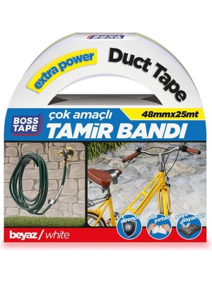 Mikasso Duct Tape Tamir Bandı Bez Bant Beyaz EN:48MM BOY:25MT