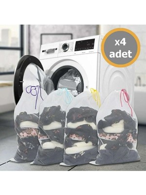 Mikasso 4 Adet Lüx Çamaşır Yıkama Filesi I Çamaşır Yıkama Torbası I Üniversite ve Askerler Için Özel Üretim